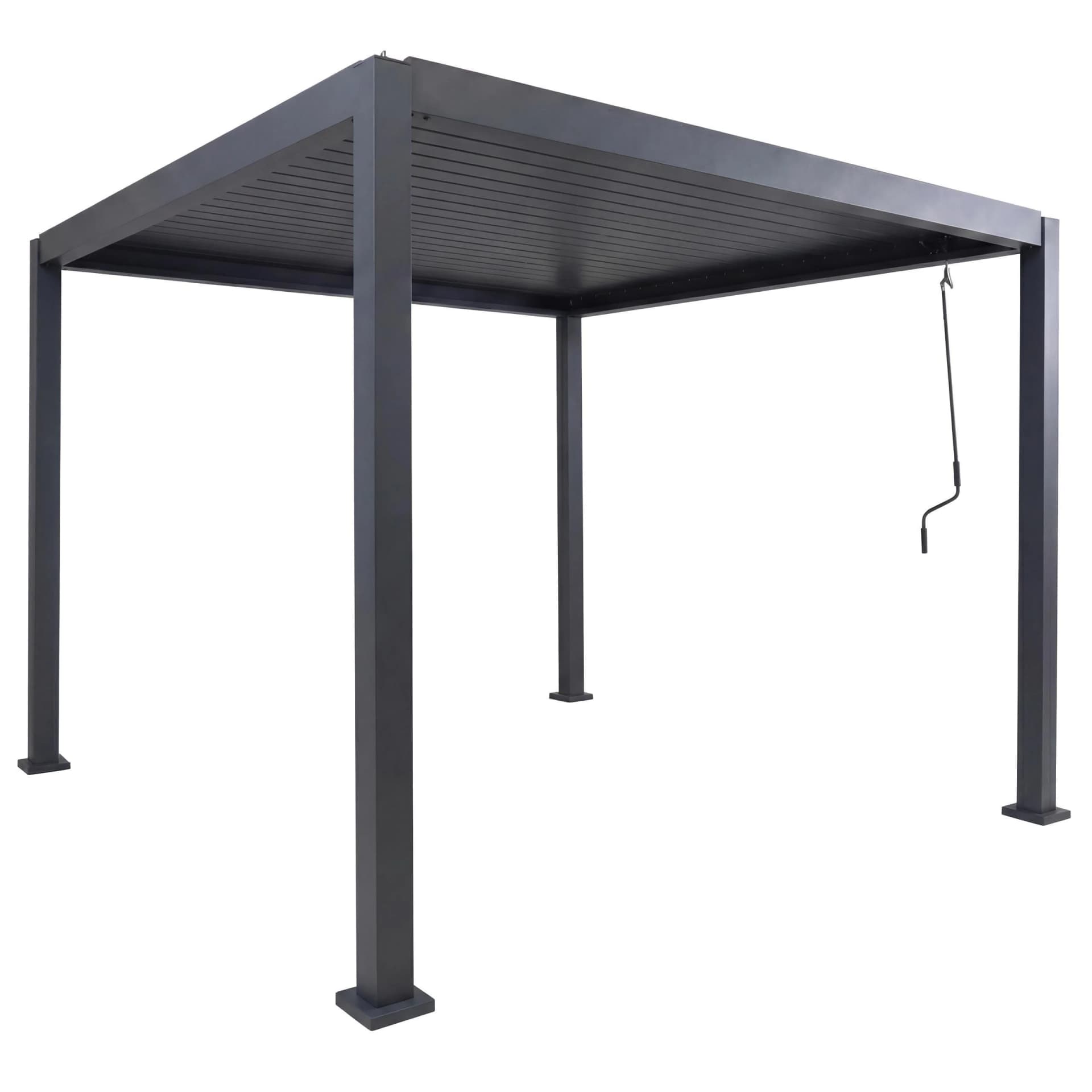 Pergola MCW-P65 Terrassenüberdachung Gartenpavillon 3x3m Anthrazit - Bild 2