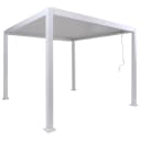 Pergola MCW-P65 Terrassenüberdachung Gartenpavillon Lamellen-Pavillon 10cm-Aluminium-Gestell 3x3m Weiß Bild 2