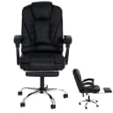 MCW Bürostuhl MCW-M80 Schwarz Kunstleder mit ausziehbarer Fußstütze Bild 1