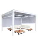 Alu Pergola MCW-L41 Lamellen-Pavillon 3x Seitenwand Weiß Bild 1