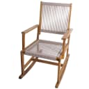 Schaukelstuhl MCW-P73 Garten Outdoor Wippstuhl Akazie Holz Seilgeflecht Beige Bild 2