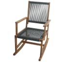 Schaukelstuhl MCW-P73 Garten Outdoor Wippstuhl Relaxstuhl Akazie Holz Seilgeflecht olivgrün Bild 2