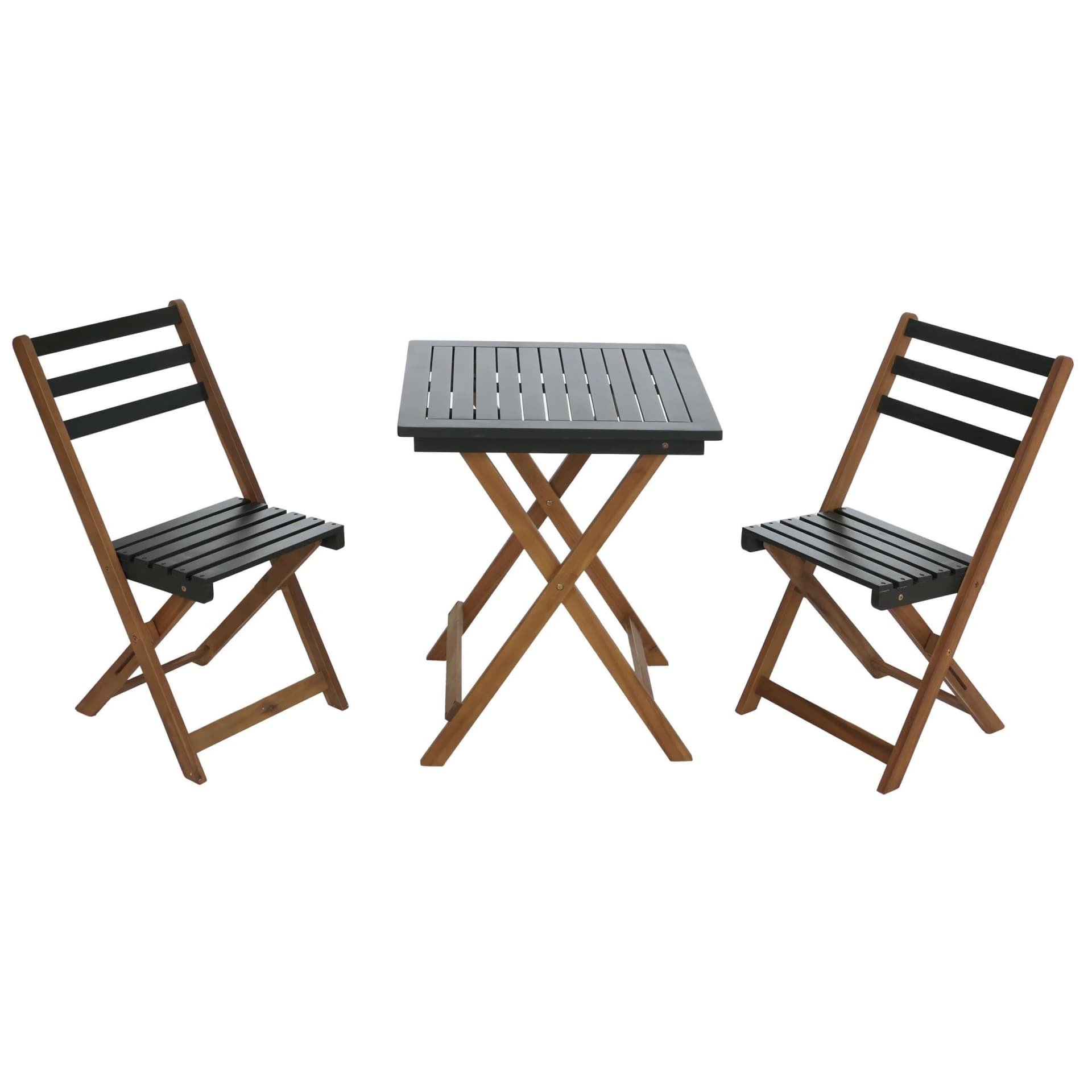 Garnitur MCW-P71 Lounge-Set Garten 2x Stuhl Tisch Akazie Holz klappbar - Bild 2