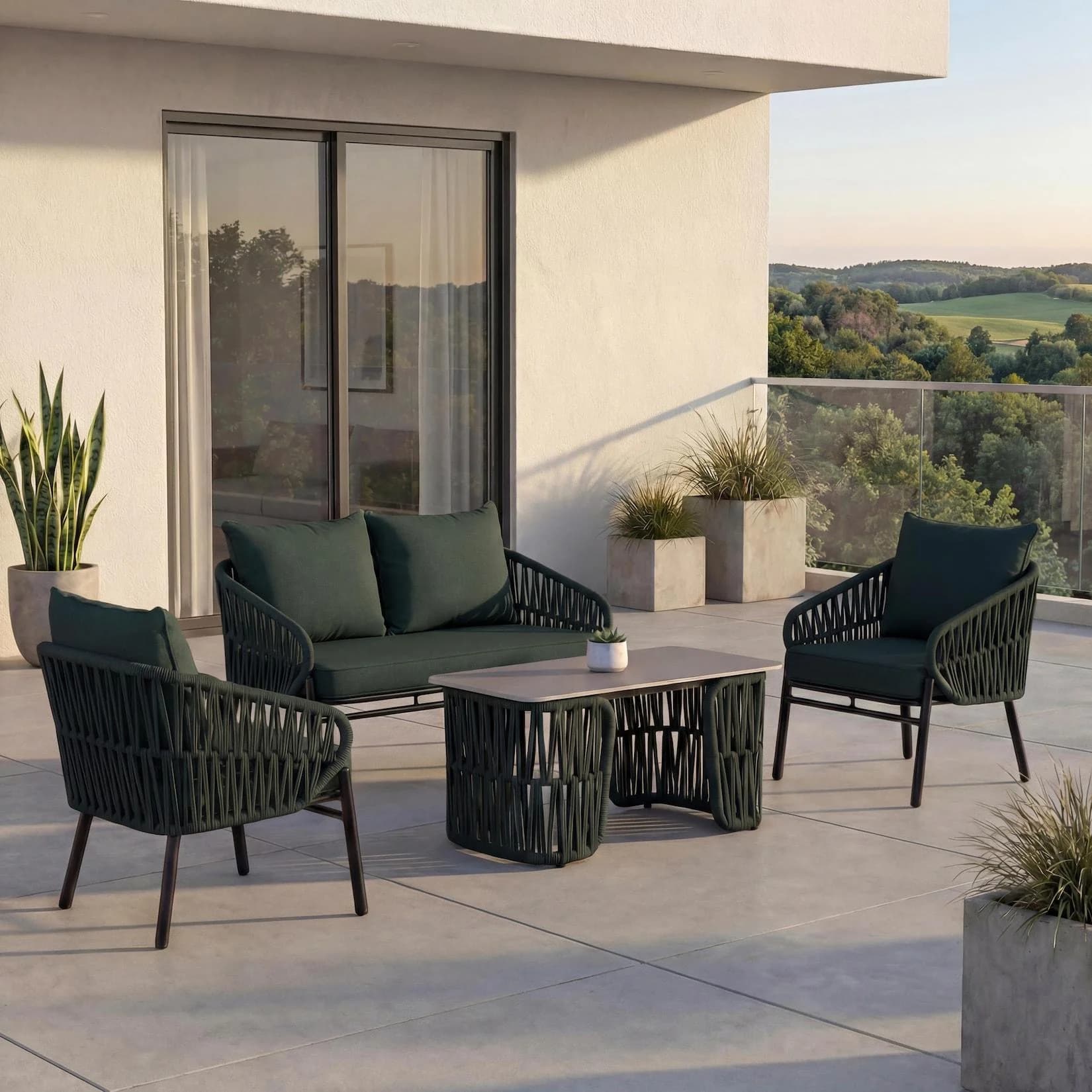 Gartengarnitur MCW-P90 Lounge-Set Gartenlounge Sofa Sessel Tisch