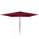 MCW Holz-Sonnenschirm 4x4m Eckig Bordeaux Polyester Bild 2