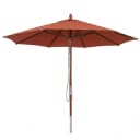 MCW Holz-Sonnenschirm 3m Rund Terrakotta mit Seilzug Bild 2