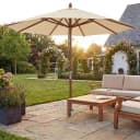 MCW Gastronomie Holz-Sonnenschirm C57b Rund Ø3m Creme Bild 1