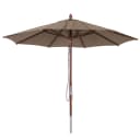MCW Gastronomie Holz-Sonnenschirm Taupe Ø3m Seilzug Bild 2