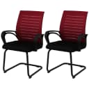 MCW-K51 2er-Set Konferenzstuhl Rot Schwarz Freischwinger Bild 2