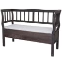MCW Sitztruhe H207 Grau-Braun Shabby Stauraum mit Kissen Bild 2