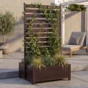 MCW Aluminium Beet mit Rankgitter dunkelbraun Bild 1