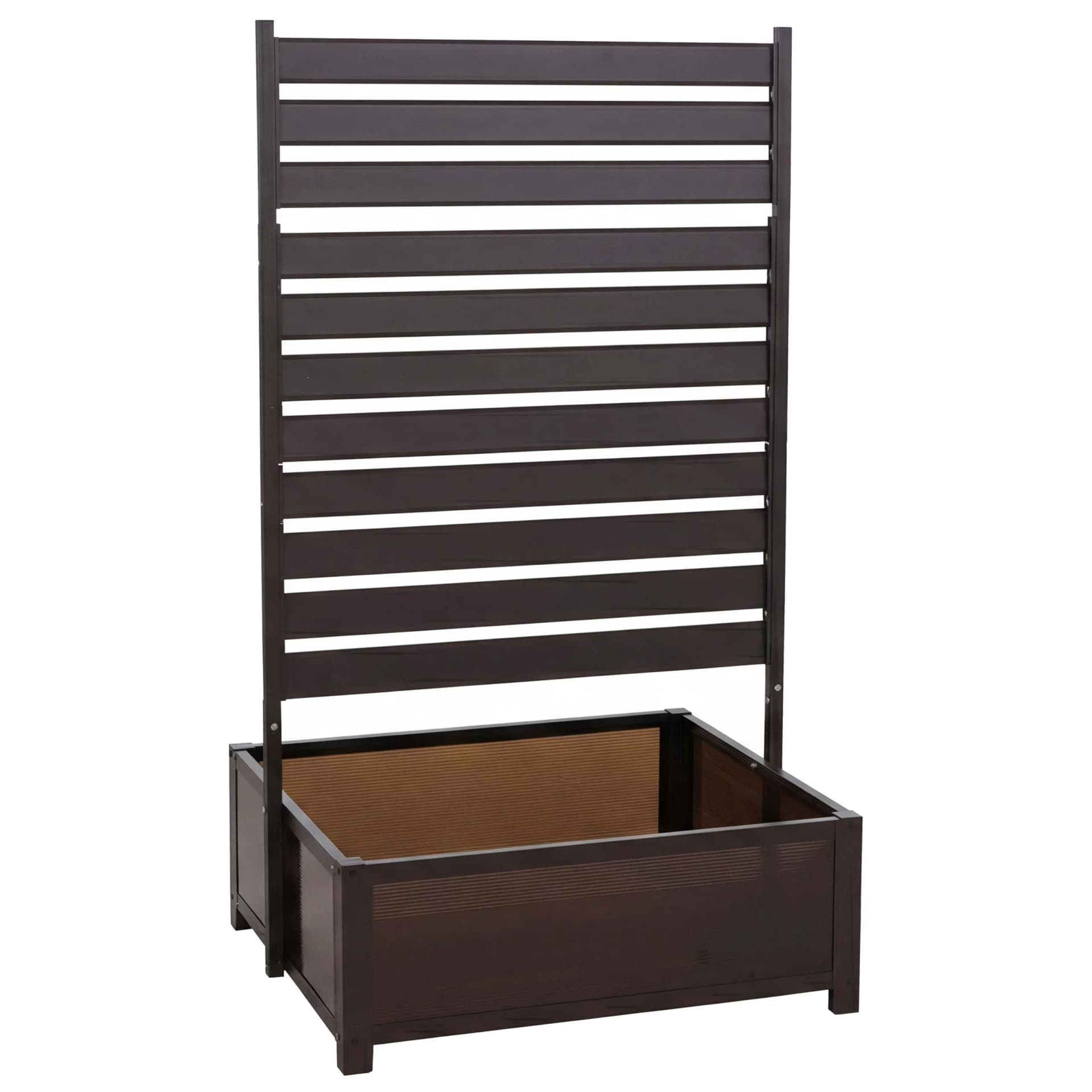 MCW Aluminium Beet mit Rankgitter dunkelbraun - Bild 2