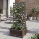 MCW Aluminium Beet mit Rankgitter Grau Bild 1