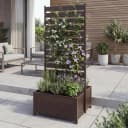 MCW Aluminium Beet mit Rankgitter dunkelbraun Bild 1