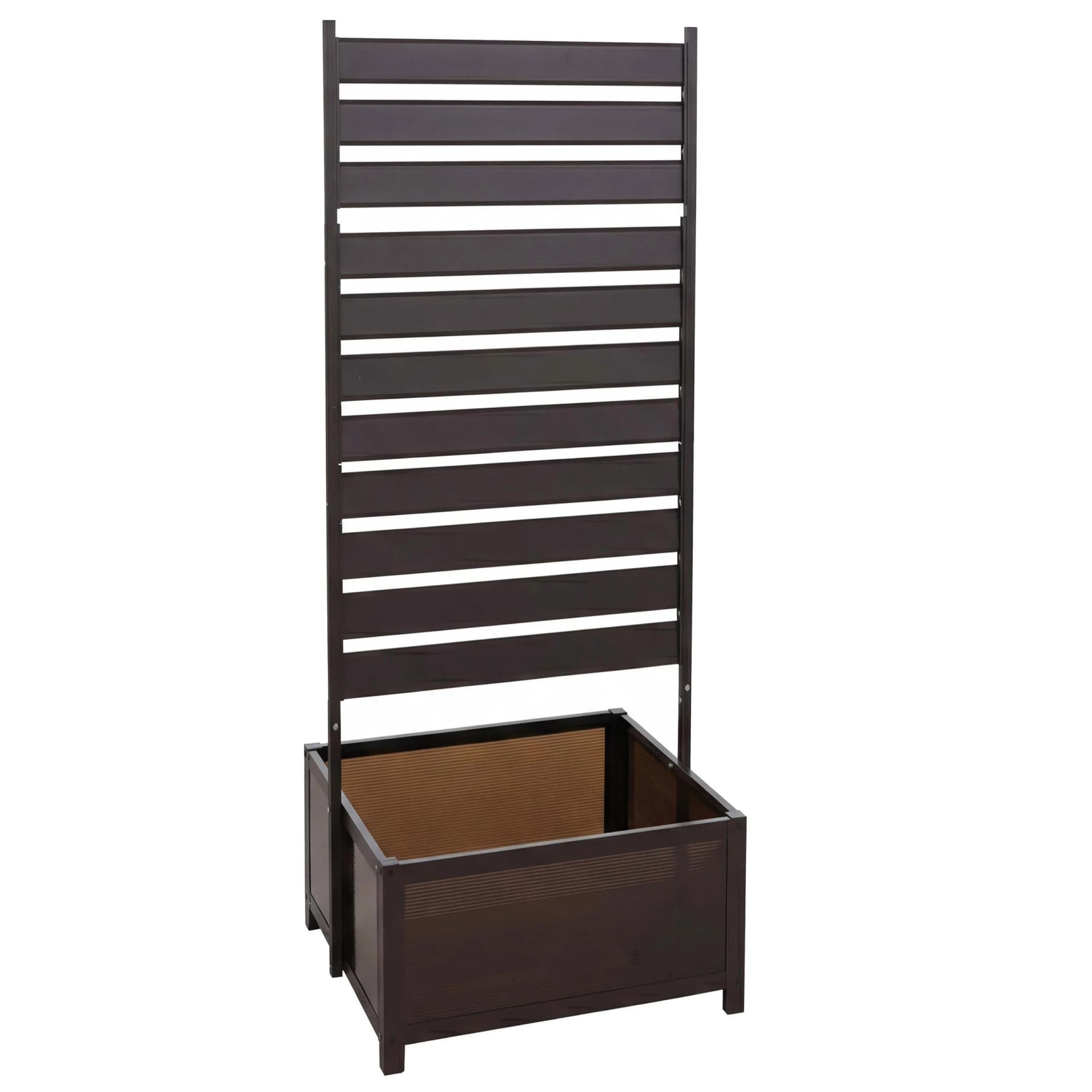 MCW Aluminium Beet mit Rankgitter dunkelbraun - Bild 2