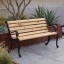 MCW Gartenbank MCW-O25 Kiefernholz Gusseisen 132cm Natur Bild 1