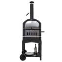 Holzkohlegrill MCW-N15 Pizzaofen Kaminofen Grillrost Holzkohlerost Pizzastein Stahl Schwarz Bild 1