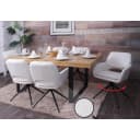 MCW 6er-Set Esszimmerstuhl MCW-N74, drehbar, Bouclé-Stoff, creme Bild 1