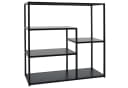 MCW Standregal P98 Schwarz Industrie-Style Metallregal 5 Böden Bild 1
