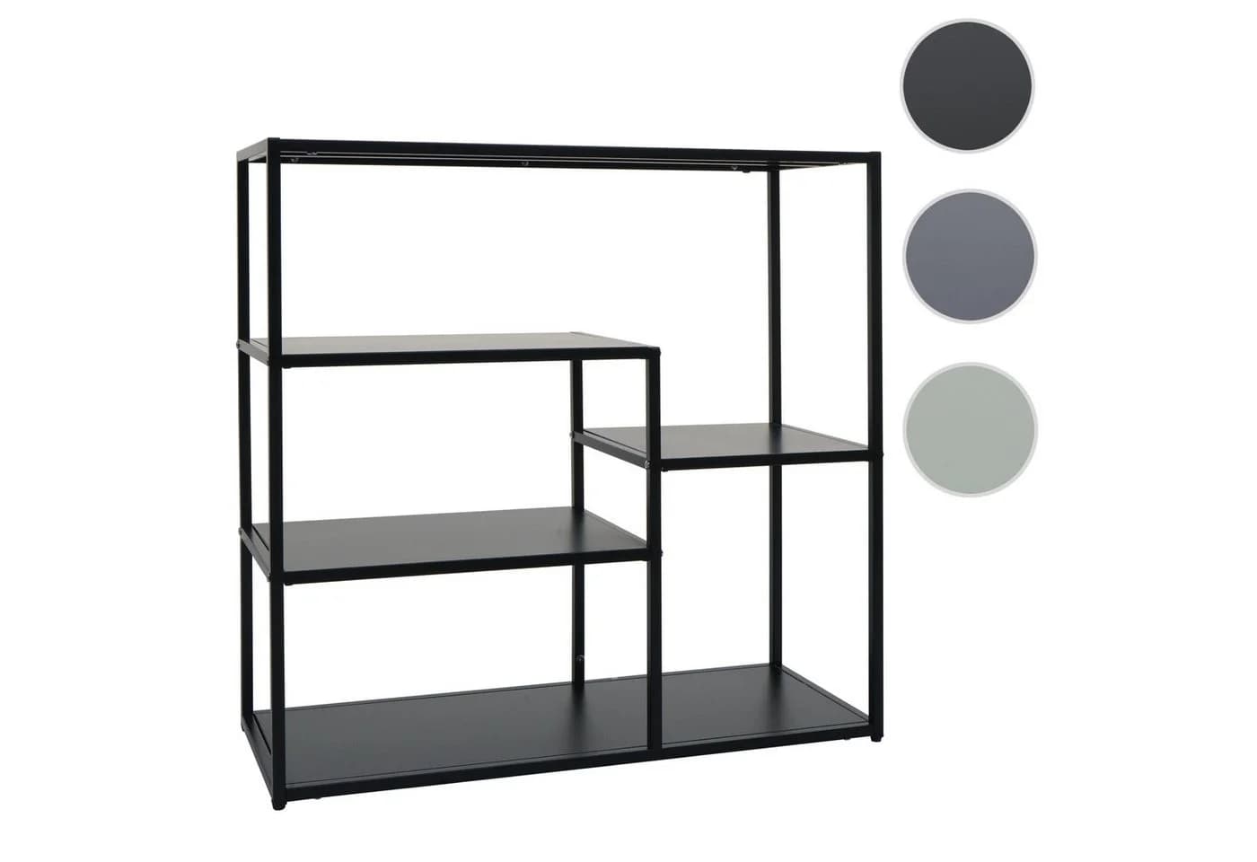 MCW Standregal P98 Schwarz Industrie-Style Metallregal 5 Böden - Bild 3