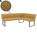 MCW Eckbank MCW-O82 Senfgelb Chenille Stoff Metall Bild 1