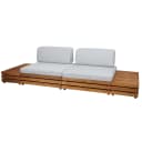 Garten-Garnitur MCW-L28 Lounge-Set Sitzgruppe Lounge-Sessel Sofa Spun Poly Akazie Holz MVG Polster Hellgrau Bild 2
