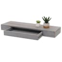 MCW Wandregal MCW-H37 mit Schublade Massivholz Braun Shabby Bild 1