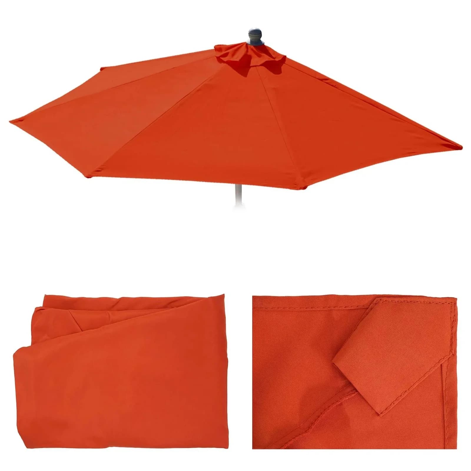 Ersatz-Bezug Terracotta, Stoff, Textil, 270cm Breite, Halbrund