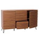 MCW Sideboard MCW-M49 mit 2 Türen und 3 Schubladen Walnuss-Optik Bild 2