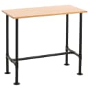 MCW Bartisch Industrial Metall Massivholz Kiefer Natur Bild 2