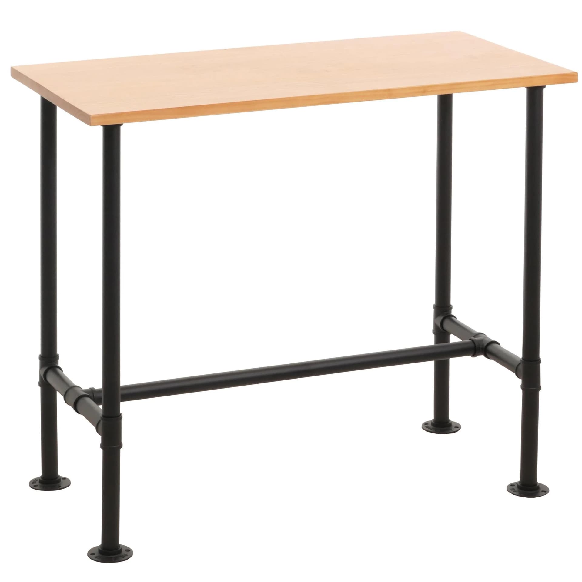 MCW Bartisch Industrial Metall Massivholz Kiefer Natur - Bild 2