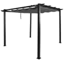 MCW Aluminium Pergola 3x3m Anthrazit Schiebedach UV50+ Bild 2