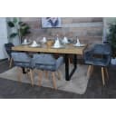 MCW 6er-Set Esszimmerstuhl MCW-A50 II Dunkelgrau Holz Chenille Bild 1