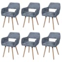 MCW 6er-Set Esszimmerstuhl MCW-A50 II Dunkelgrau Holz Chenille Bild 2