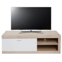 MCW TV-Rack MCW-L33 TV-Board Lowboard TV-Schrank Kommode Eiche-Optik Weiß Bild 1