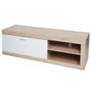 MCW TV-Rack MCW-L33 TV-Board Lowboard TV-Schrank Kommode Eiche-Optik Weiß Bild 2