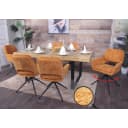 MCW 6er-Set Esszimmerstuhl Ocker-Gelb Chenille Auto-Return Bild 1