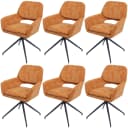 MCW 6er-Set Esszimmerstuhl Ocker-Gelb Chenille Auto-Return Bild 2