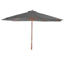 Sonnenschirm Lissabon Gartenschirm Marktschirm 3,5m Polyester Holz Dunkles Grau Bild 2