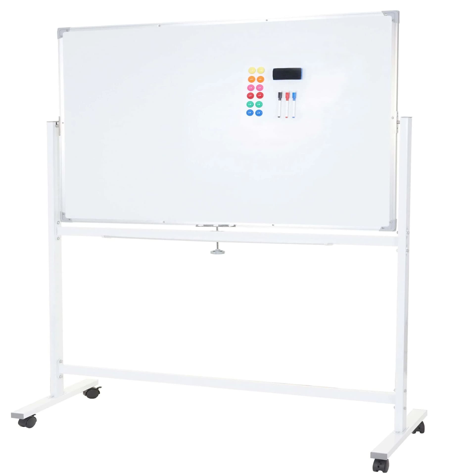 Whiteboard MCW-C85 Magnettafel Memoboard Pinnwand Mobil Rollbar - Bild 2