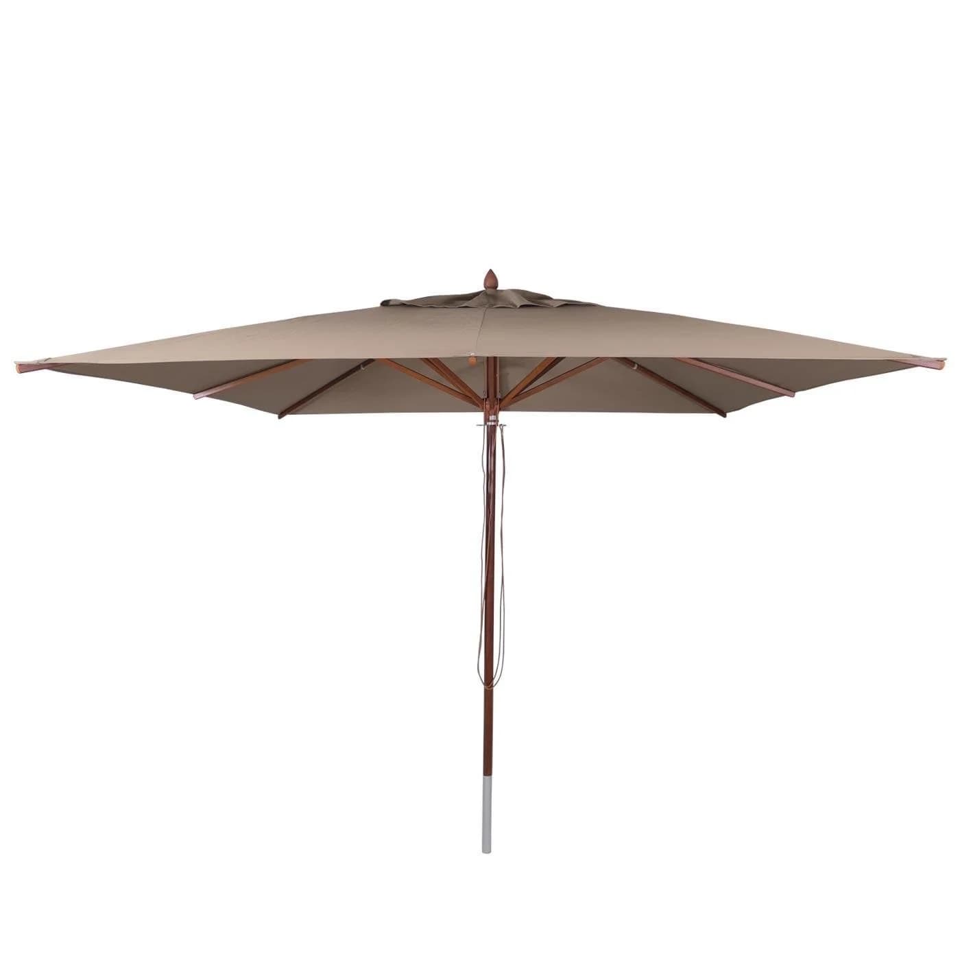 MCW Gastronomie Holz-Sonnenschirm MCW-C57b Taupe 3x3m - Bild 2