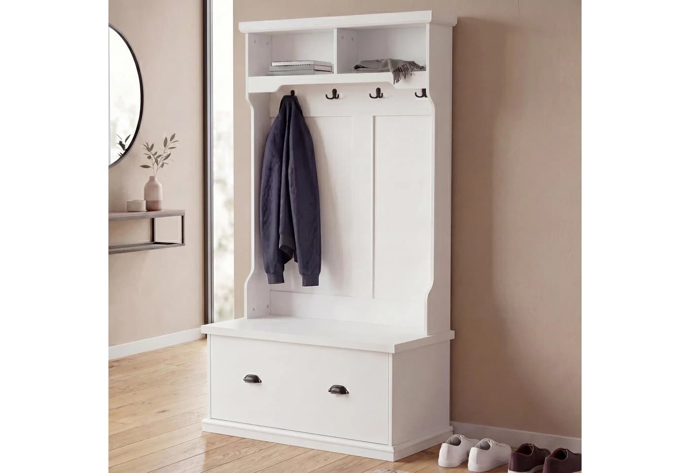 MCW Garderobe MCW-P27 Landhausdesign Weiß - Bild 2