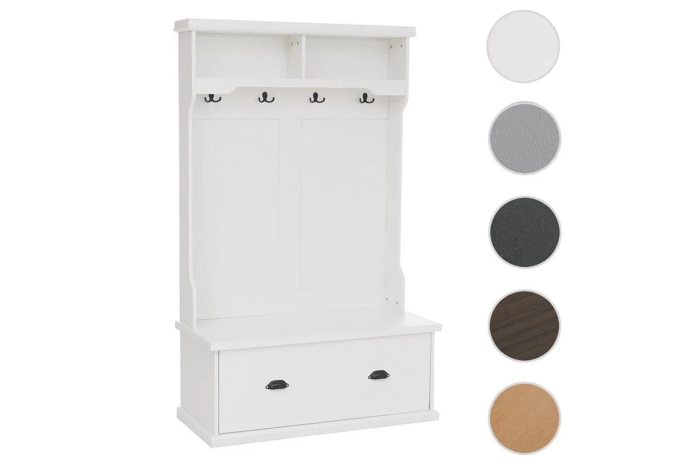 MCW Garderobe MCW-P27 Landhausdesign Weiß - Bild 3