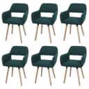 MCW 6er-Set Esszimmerstuhl MCW-A50 II Grün Holz Stoff Bild 2