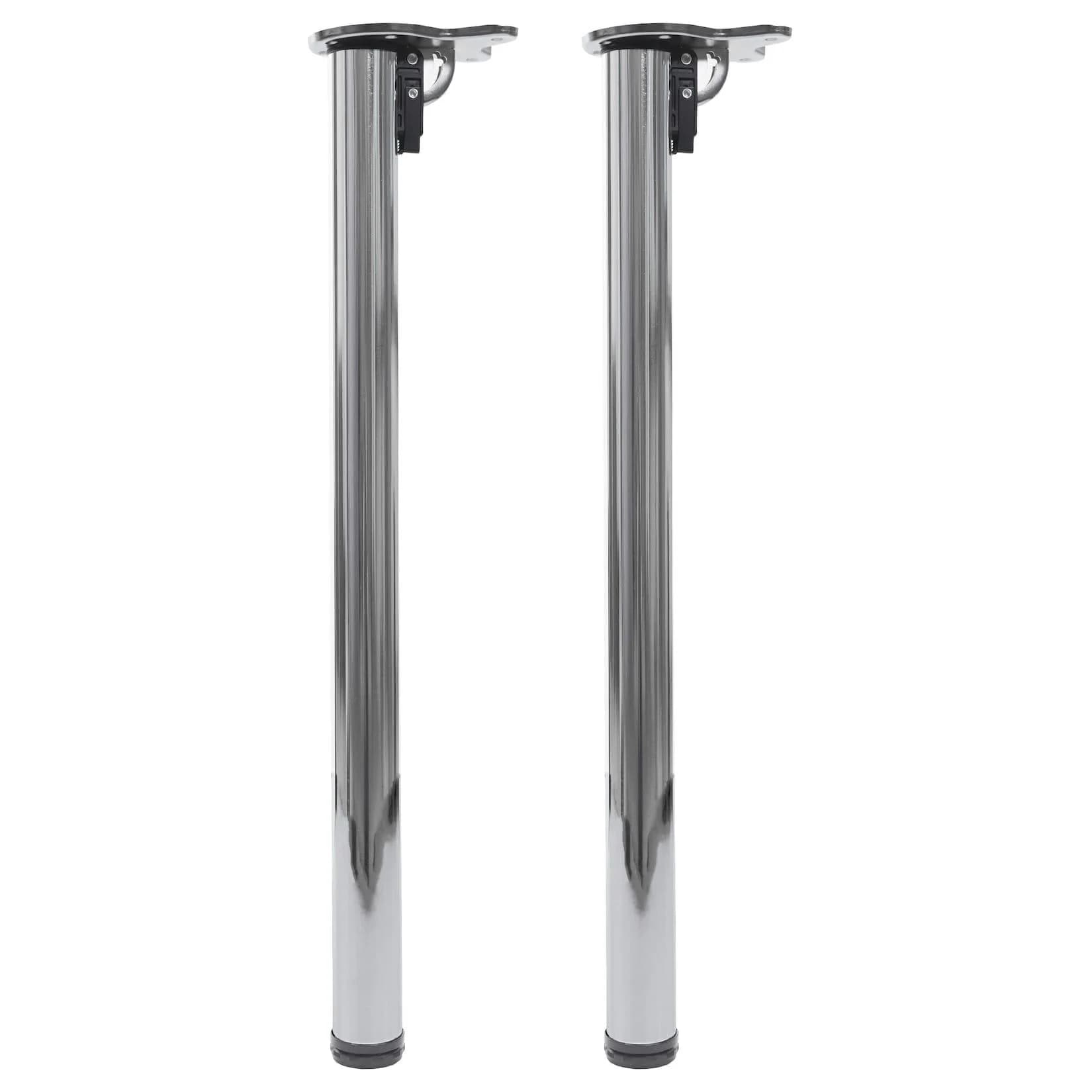 MCW Tischbein Set 2er Edelstahl-Optik Klappbar 72cm