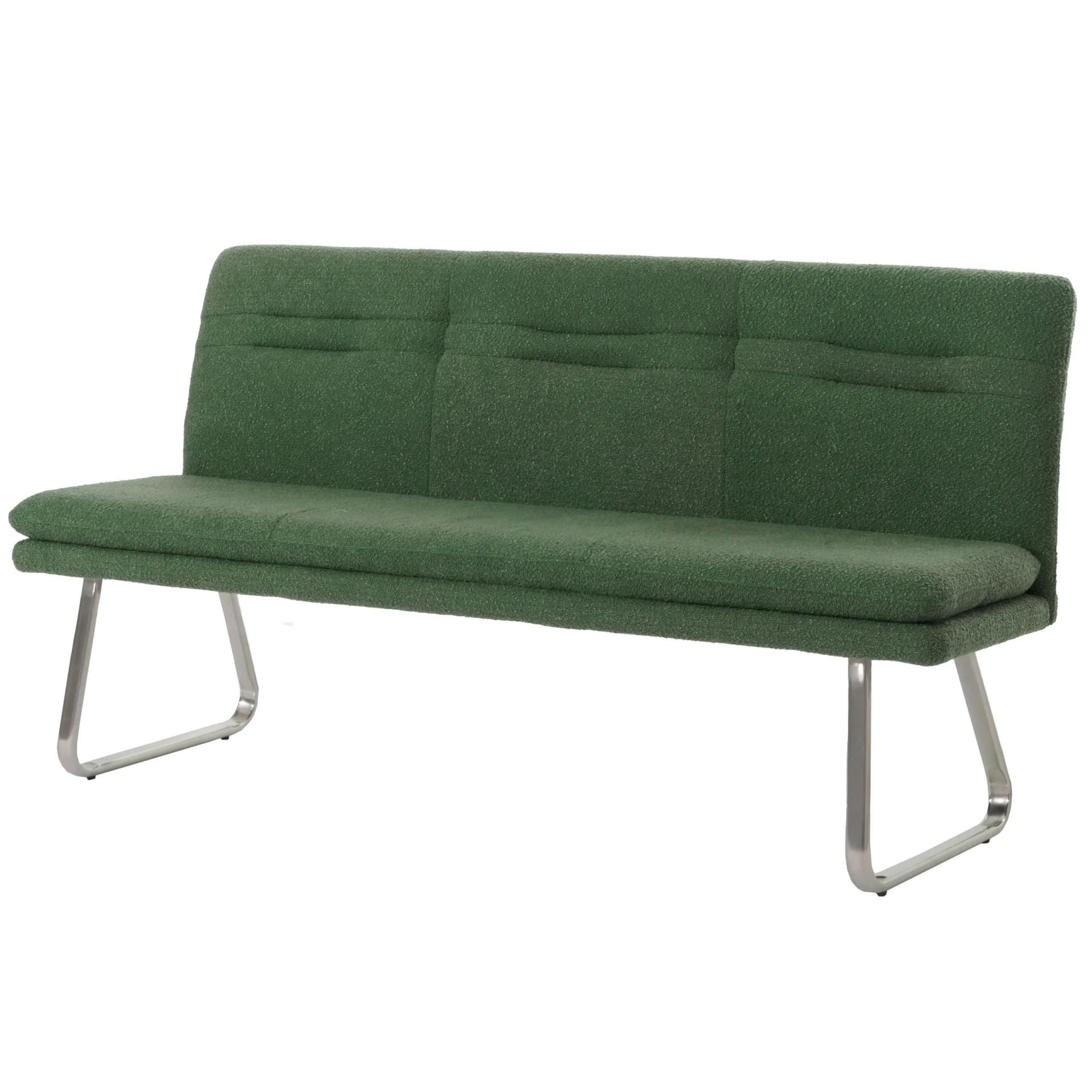 MCW Sitzbank MCW-H70 Grün Bouclé Stoff mit Lehne - Bild 2