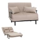 MCW Schlafsessel K29 Klappsessel mit Liegefläche 190x100cm Chenille Creme Bild 1