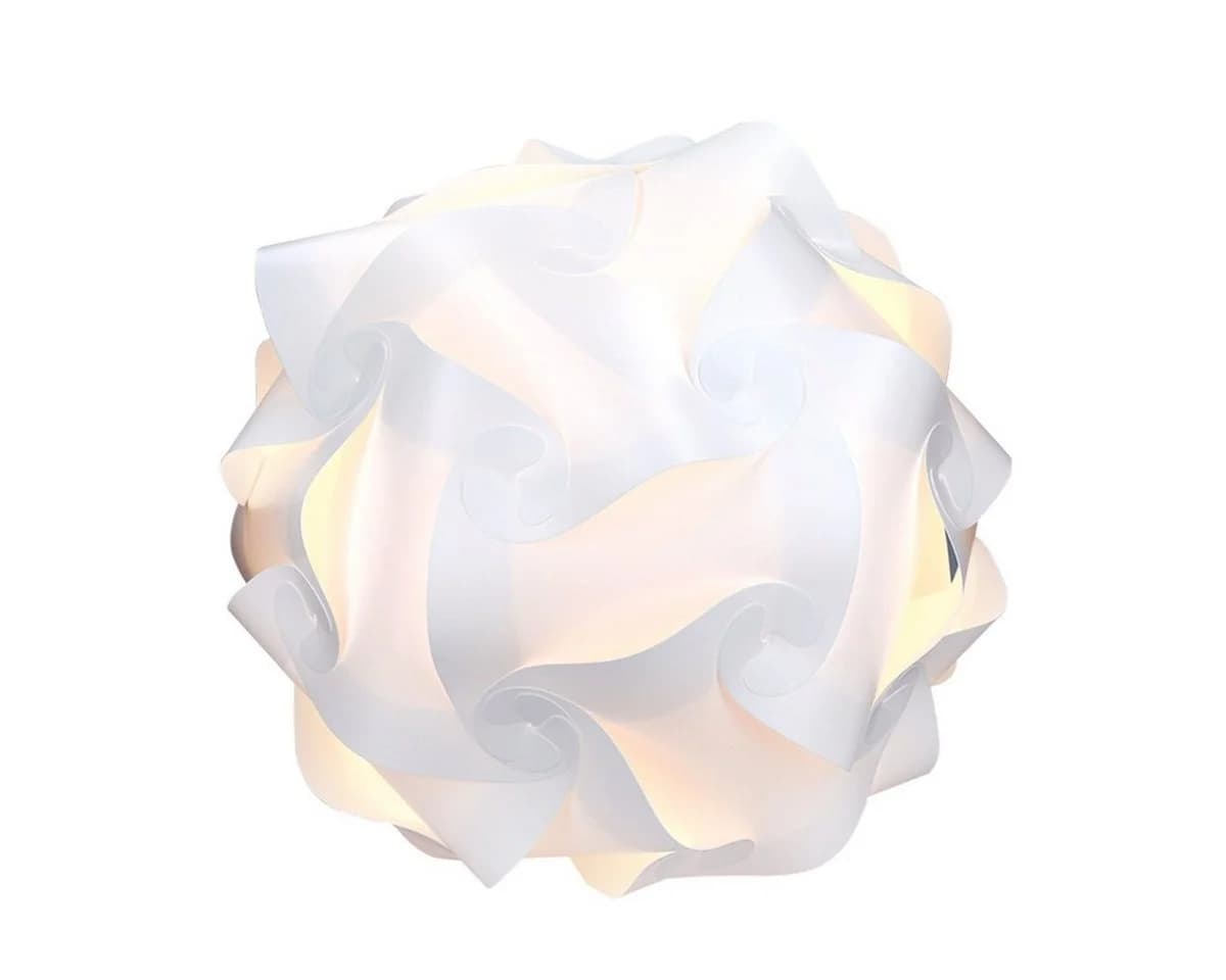 kwmobile DIY Puzzle Lampenschirm Pendelleuchte Weiss 27cm - Bild 2