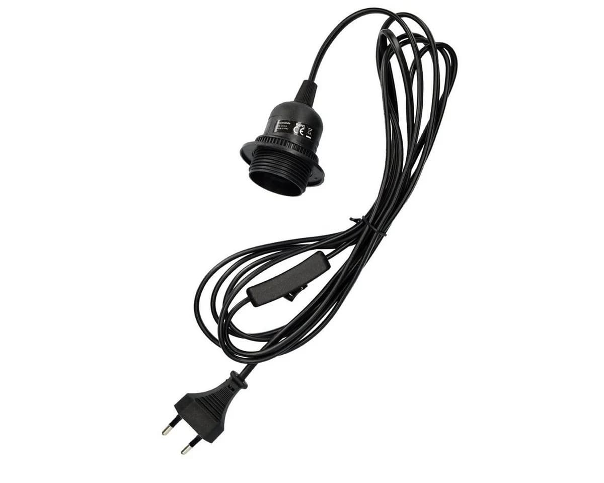 kwmobile Lampenfassung E27 mit Schalter und 3,5m Kabel - Bild 2