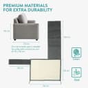 Navaris Kratzmatte für Sofa und Wand 50x70 cm Sisal Leinen Bild 4